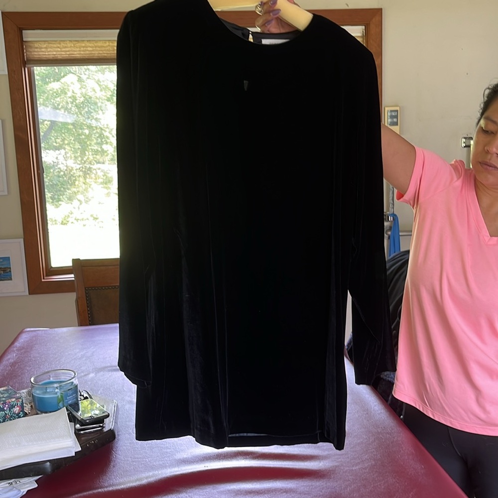 Velveteen dressy top